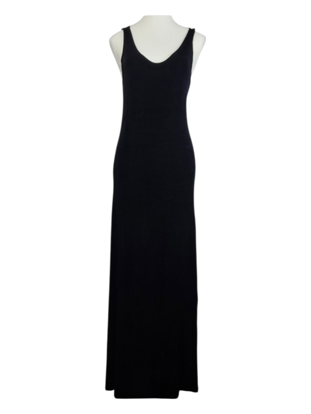 Vintage Objects of Desire Black Maxi Dress Sleeveless Wrinkle Free Size M